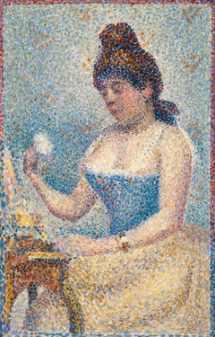 Young Woman Powdering Herself (Study) by Georges Seurat