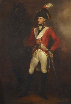 A Cavalry Officer with his Horse by attributed to Sir Robert Ker Porter