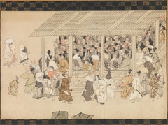 A Nenbutsu Gathering at Ichiya, Kyoto, from the Illustrated Biography of the Monk Ippen and His Disciple Ta'a (Yugyō Shōnin engi-e) by Anonymous