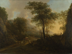 A Rocky Landscape with an Ox-cart by Jan Both