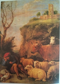 A Shepherd Daydreaming with his Flock by David Teniers the Younger