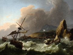 A Storm in the Sea. by Ludolf Bakhuizen