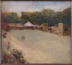 A Summer's Evening at the Fun Fair in the Deer park, North of Copenhagen by Fridolin Johansen