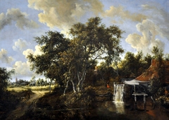 A Water-Mill by Meindert Hobbema