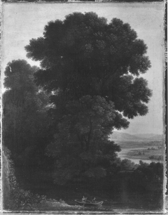 Abendlandschaft mit dichter Baumgruppe (Kopie nach) by Claude Lorrain