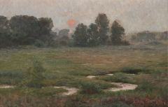 An August Sunset - Prairie Dell by J Ottis Adams