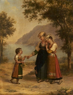 An Italian Peasant Scene by Italian School