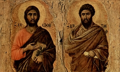 Apostles James the Younger and Bartholomew by Duccio di Buoninsegna