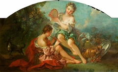 Arcadian Nymphs Making Music by François Boucher