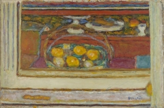 Basket of Fruit Reflected in a Mirror by Pierre Bonnard