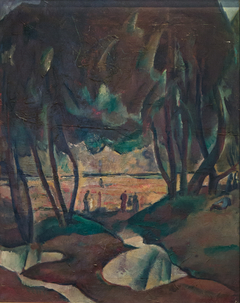 Bäume an der Küste – Landschaft I by Georges Kars