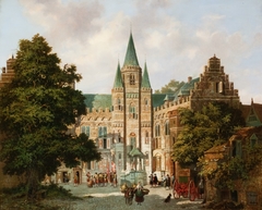 Bisschopshof te Utrecht anno 1600 by Joannes van Liefland