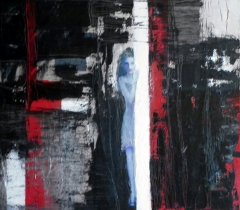 Black, Red and Silver, year 2011, cm. 80 x 100 by Anna Zygmunt by ANNA ZYGMUNT