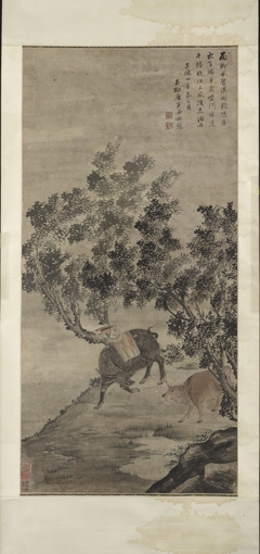 Boy on Water Buffalo, in Ming style by Tang Yin