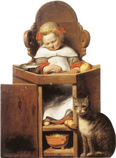 Boy Sleeping in a High Chair by Johannes Cornelisz Verspronck