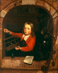 Boy with a Birdcage by Jan Adriaensz van Staveren