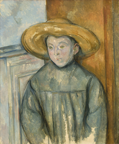 Boy With a Straw Hat by Paul Cézanne