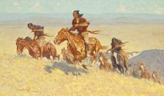 Buffalo Runners - Big Horn Basin by Frederic Remington