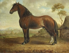 Carthorse in a Landscape by Anonymous