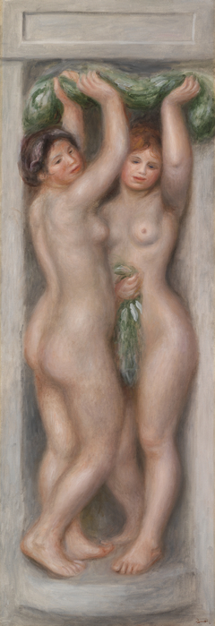 Caryatids (Cariatides); also called Deux baigneuses (panneau décoratif) by Auguste Renoir