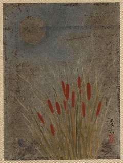 Cat Tails and Moon by Shibata Zeshin