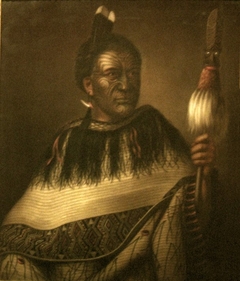 Chief Ngairo Rakaihikuroa in Wairarapa, New Zealand by Gottfried Lindauer