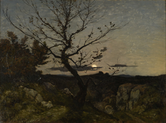 Clair de lune aux environs de Marseille by Henri Harpignies