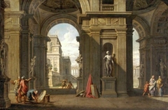 Courtyard of an Ancient Palace by Antonio Joli