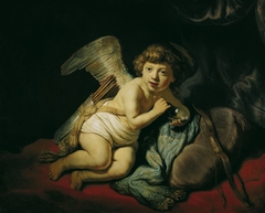 Cupid Blowing a Soap Bubble by Rembrandt