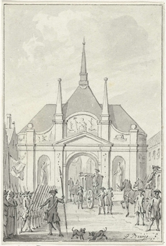 De tempel te Vlissingen, opgericht ter gelegenheid van het tweede eeuwfeest van de bevrijding, 6 april 1772 by Jacobus Buys