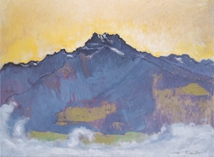 Die Dents du Midi von Chesières aus by Ferdinand Hodler