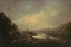 Die Elbe bei Sörnewitz in Reif und Nebel by Johann Alexander Thiele