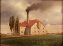 Die Tonwarenfabrik von Ernst March in Charlottenburg by Eduard Gaertner