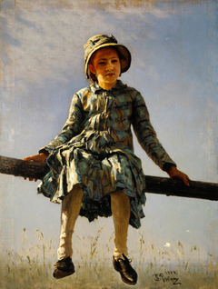 Dragonfly. Painter's daughter portrait by Ilya Repin