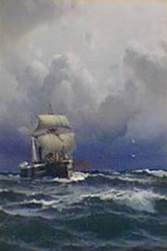 El Almirante Brown llegando a puerto by Eduardo de Martino