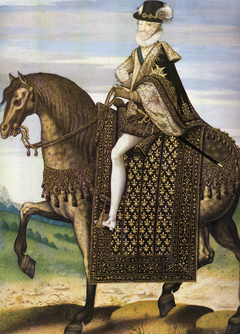 Equestrian portrait of Henri IV of France (1553-1610) by Anonymous