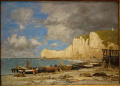 Étretat by Eugène Boudin