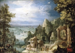 Extensive Landscape with the Rest on The Flight into Egypt by Anton Mirou