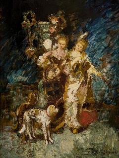 Fête galante by Adolphe Joseph Thomas Monticelli