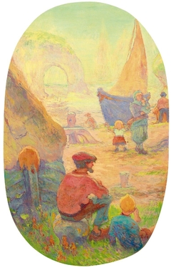 Fishermen in Étretat by Émile Schuffenecker