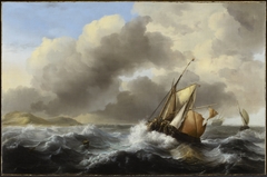 Fishing Vessels Offshore in a Heavy Sea by Ludolf Bakhuizen