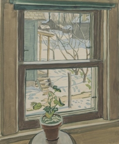 Flower Pot in Window by Charles E. Burchfield