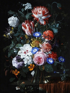 Flowerpiece with Tulips, Roses, Convolvuli and other Flowers by Nicolaes van Verendael