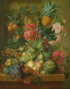 Fruit and Flowers by Paul Theodor van Brussel