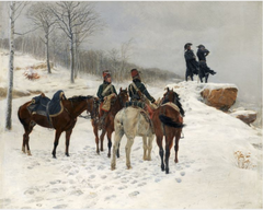 Group of Cavalry in the Snow: Moreau and Dessoles before Hohenlinden by Jean-Louis-Ernest Meissonier