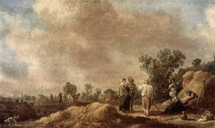 Hay-making by Jan van Goyen