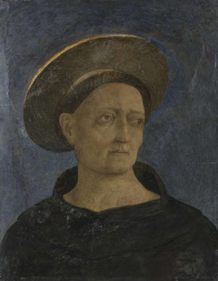 Head of a Tonsured, Beardless Saint by Domenico Veneziano