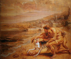 Hercules's dog discovers tyrian purple by Peter Paul Rubens