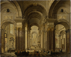 Interior of a Baroque Church by Johann Ludwig Ernst Morgenstern