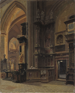 Interior of Saint Mary’s Basilica in Kraków by Aleksander Gryglewski